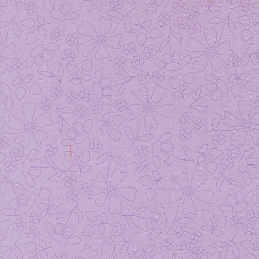 By the Half Yard - Sketch Florals in Wisteria from Joysome by Corey Yoder for Moda 29253 23 #410