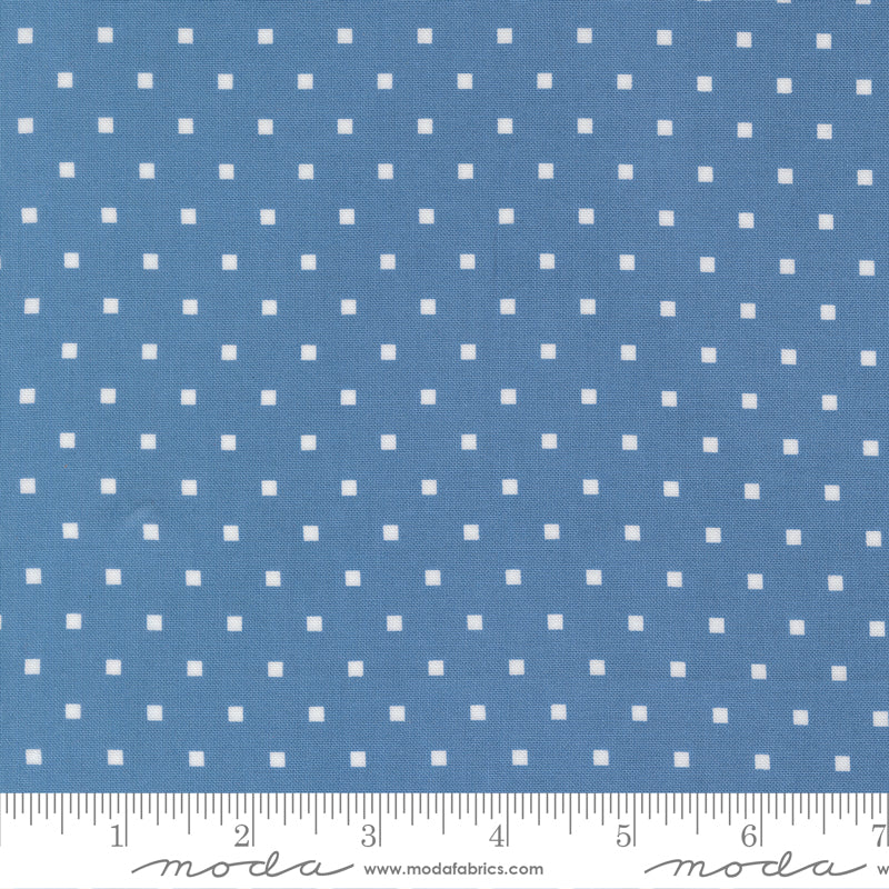 By the Half Yard - Dots in Blue 55345-13 - A Cat Named Stitch by Camille Roskelley for Moda #405