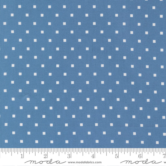 By the Half Yard - Dots in Blue 55345-13 - A Cat Named Stitch by Camille Roskelley for Moda #405