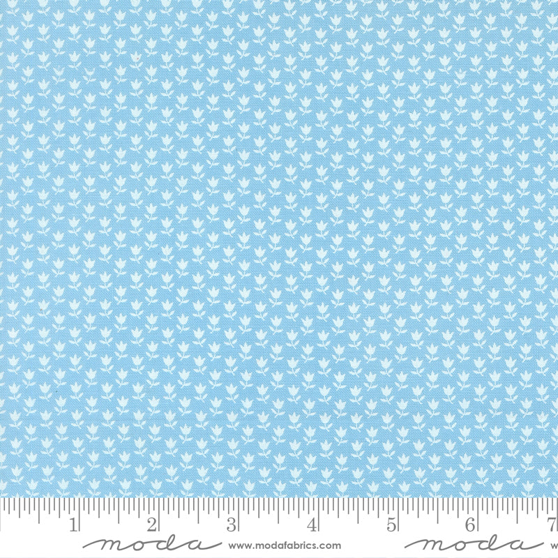 By the Half Yard - June Sky Blue 55347-12 - A Cat Named Stitch by Camille Roskelley for Moda