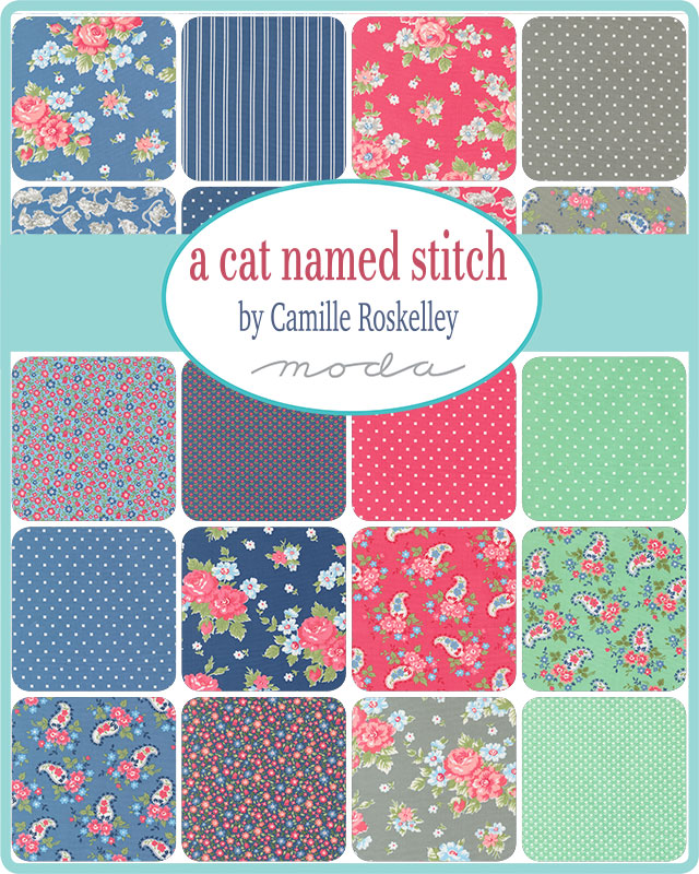 A Cat Named Stitch Fat Quarter Bundle 40 FQs by Camille Roskelley for Moda 55340AB #355