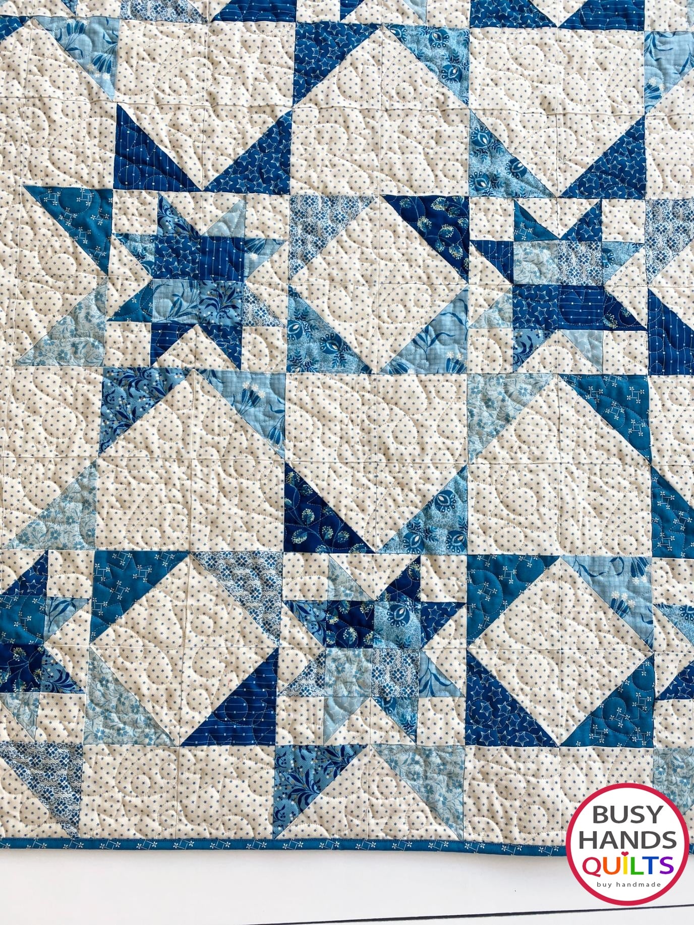 Handmade Fireworks Throw Quilt in Perfect Union