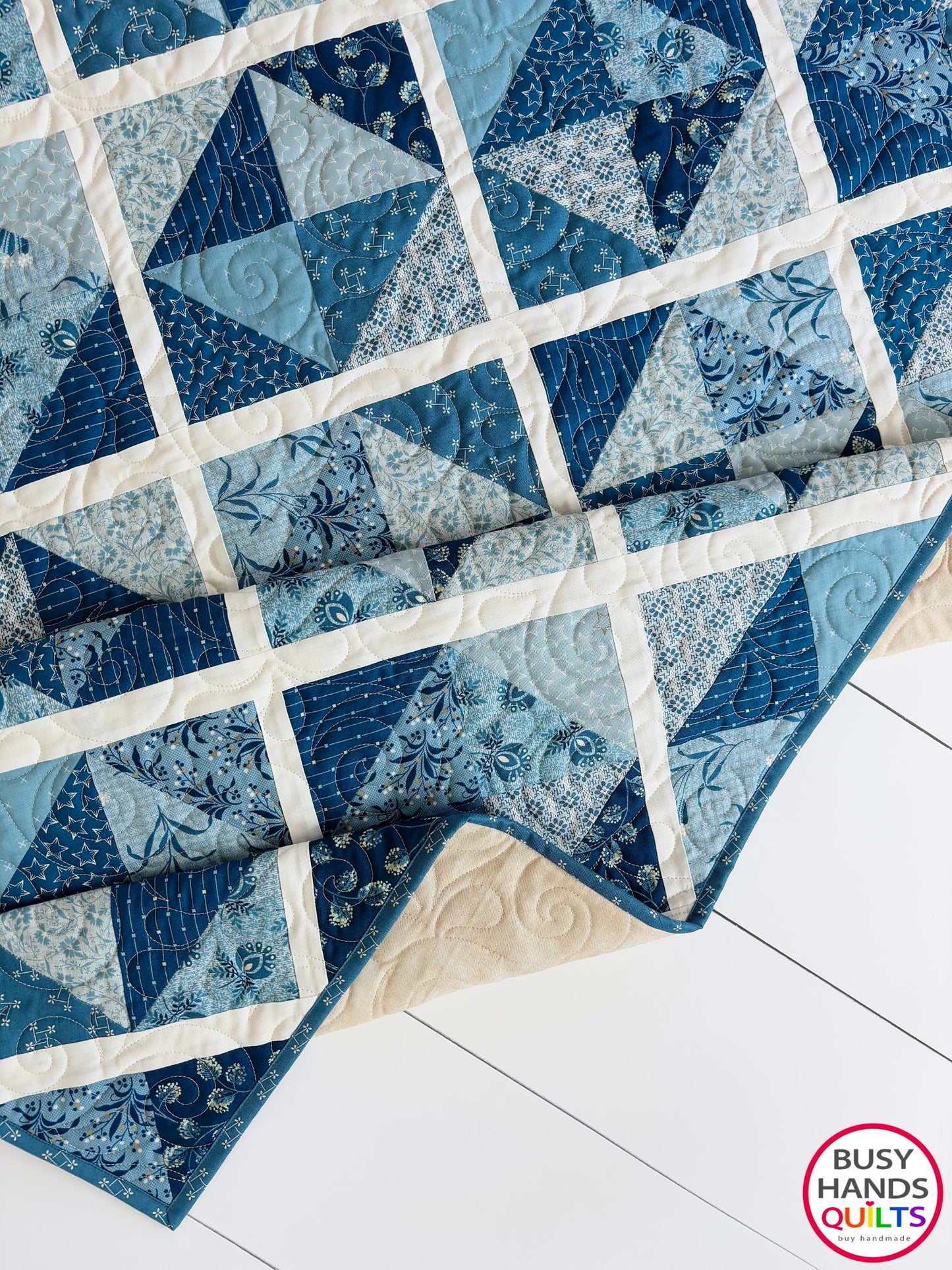 Handmade Sunshine Throw Quilt in Perfect Union