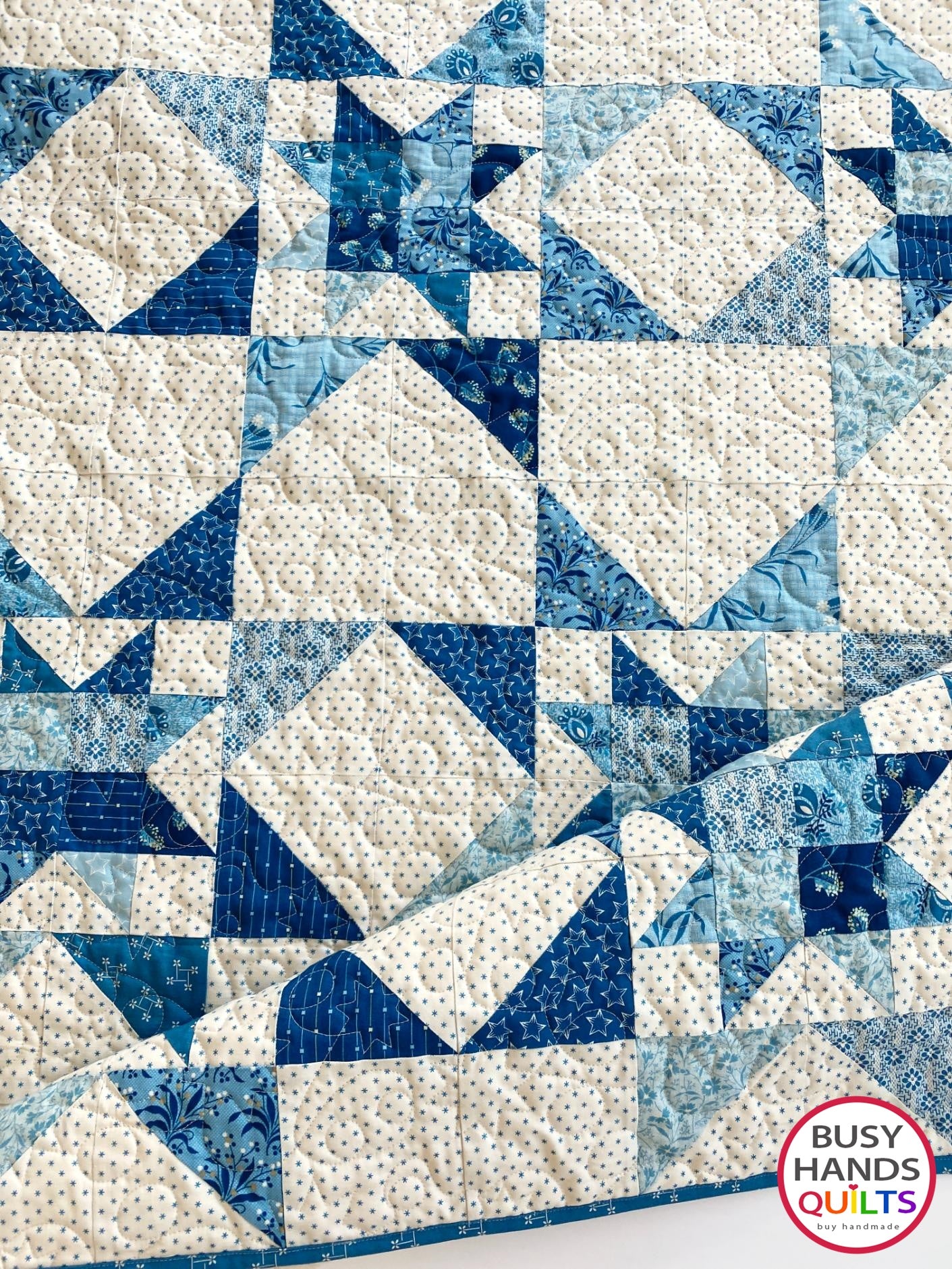 Handmade Fireworks Throw Quilt in Perfect Union