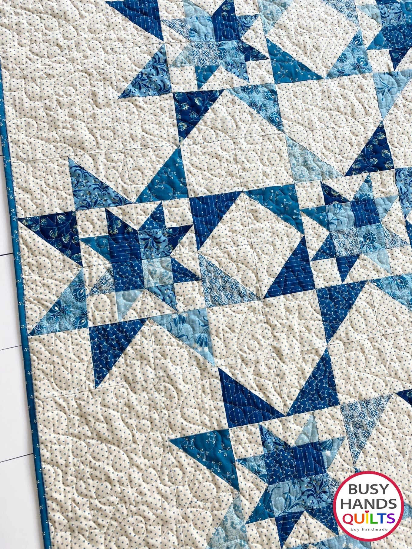 Handmade Fireworks Throw Quilt in Perfect Union