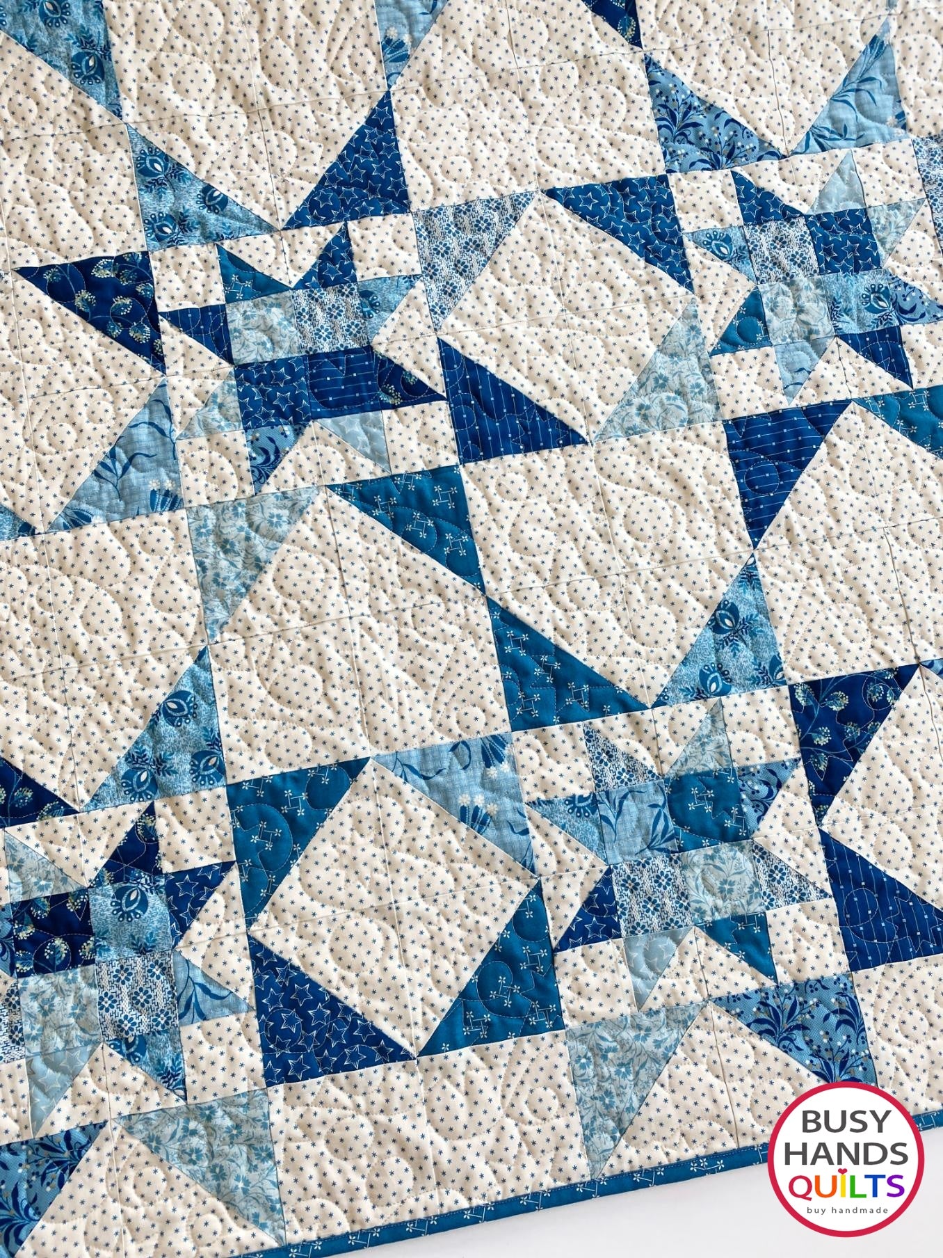 Handmade Fireworks Throw Quilt in Perfect Union