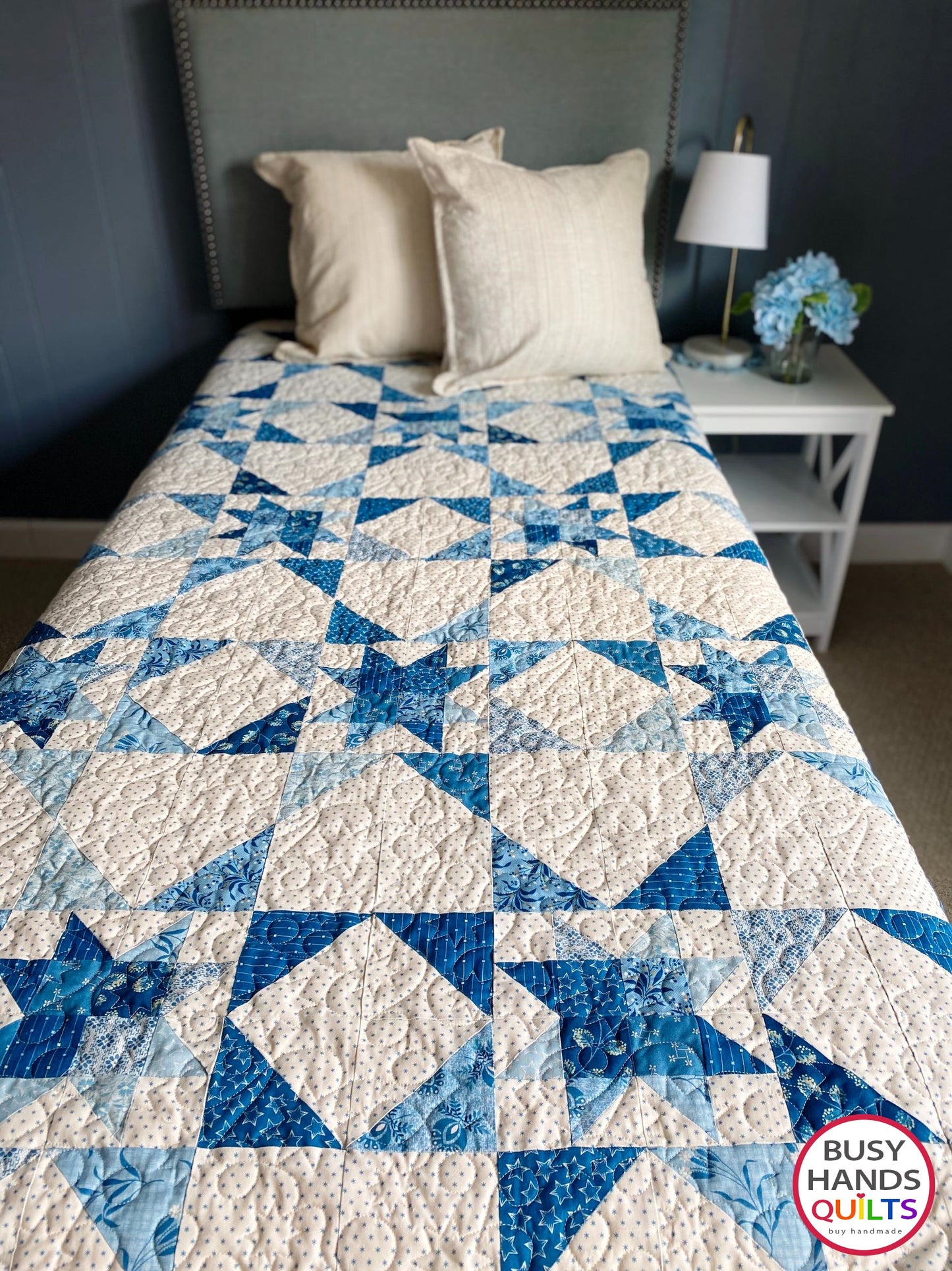 Handmade Fireworks Throw Quilt in Perfect Union