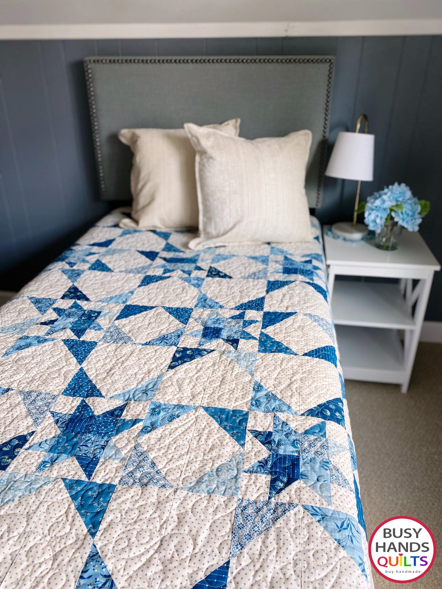 Handmade Fireworks Throw Quilt in Perfect Union