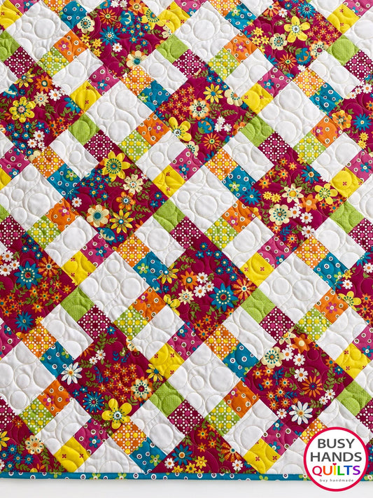 Handmade Bountiful Baby Quilt in Mini Fab