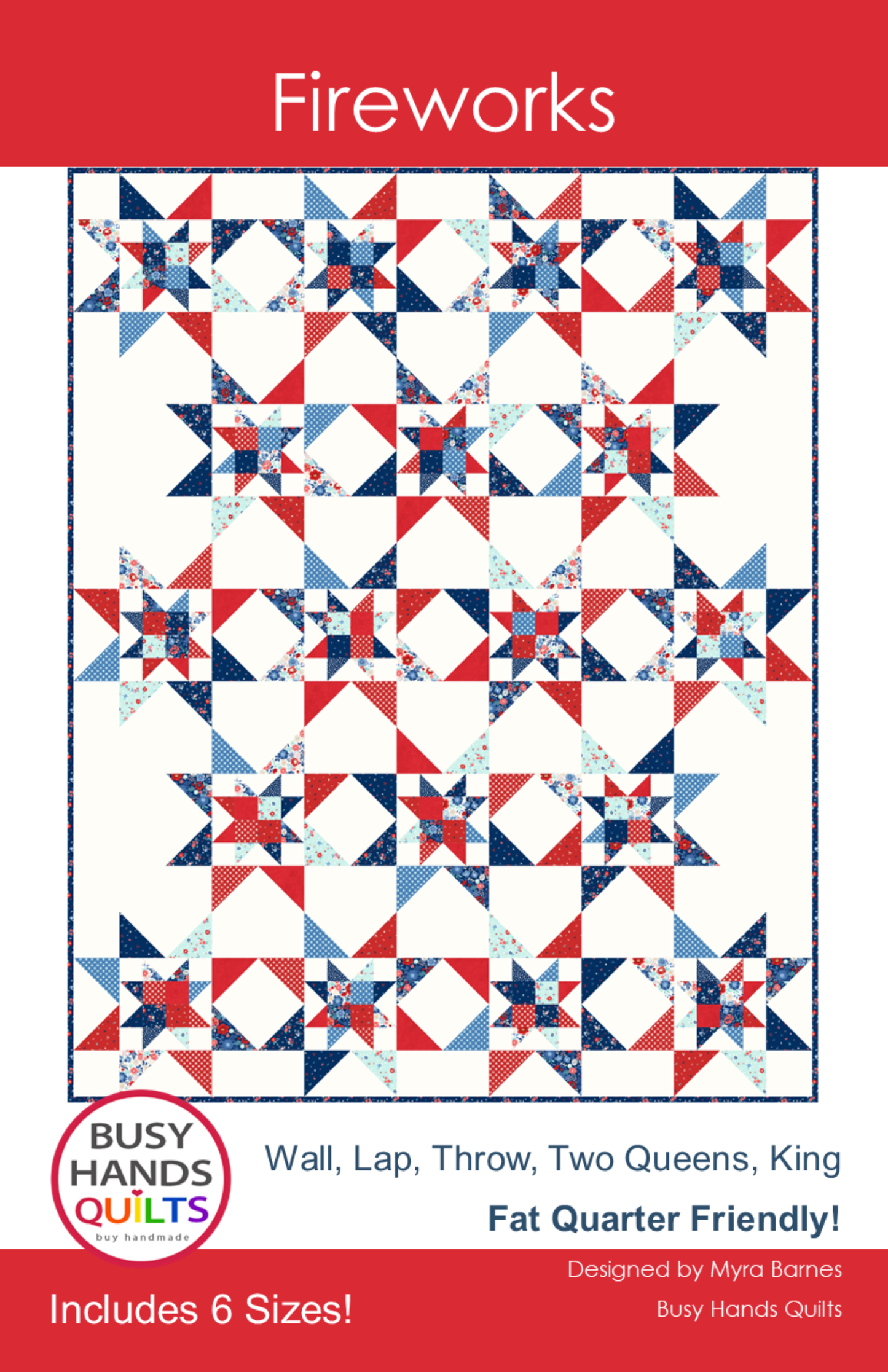 Fireworks Quilt Pattern PRINTED