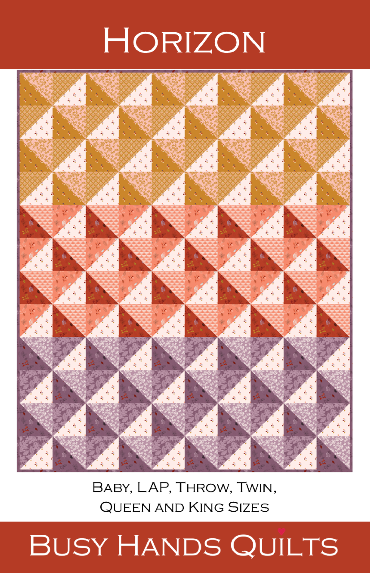 Horizon Quilt Pattern PRINTED