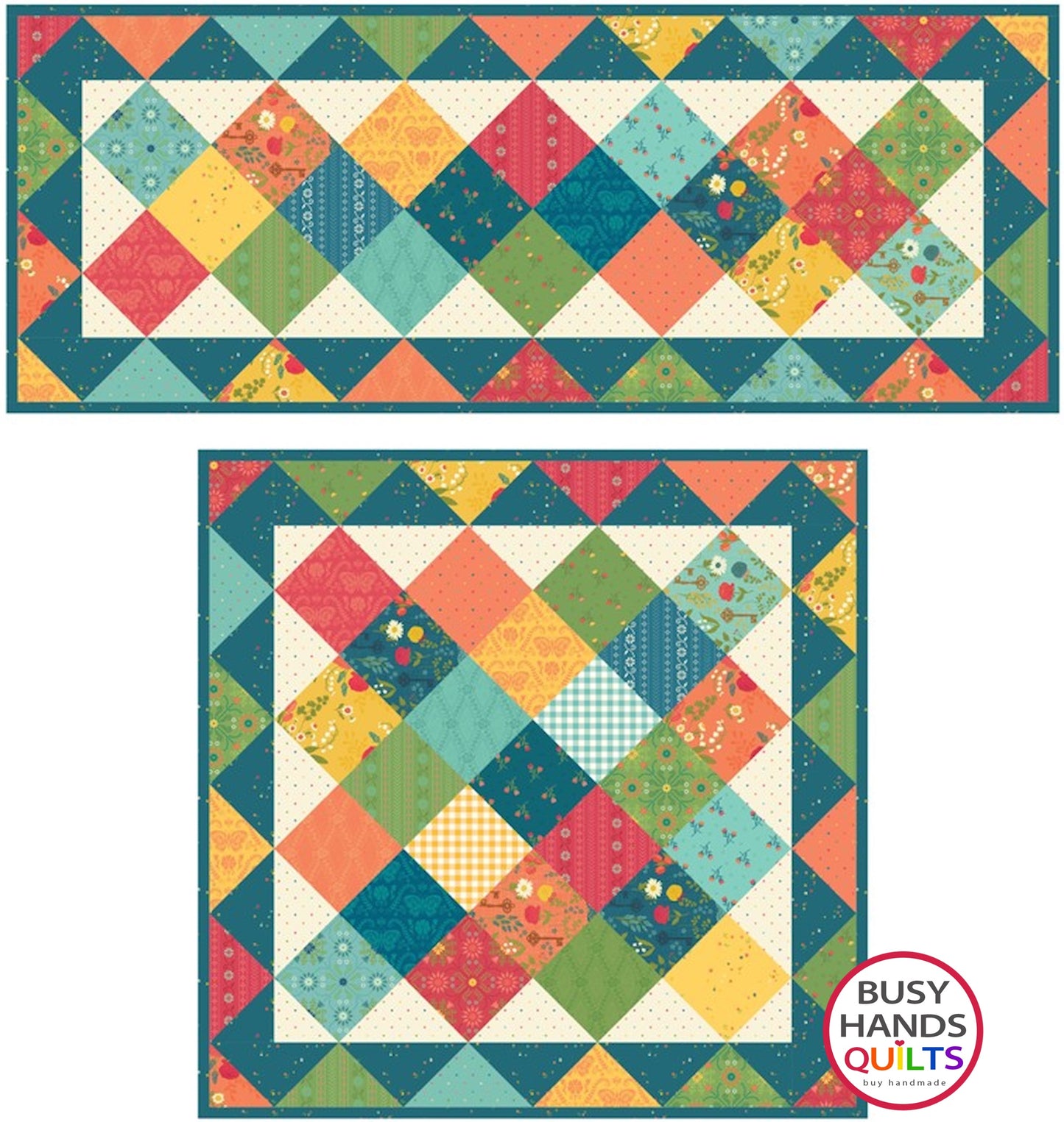 Jolie Table Runner Quilt Kit in First Blooms - Makes 1 Quilt