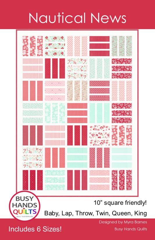 Nautical News Quilt Pattern PRINTED