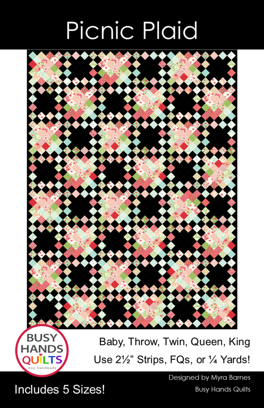 Picnic Plaid Quilt Pattern PRINTED