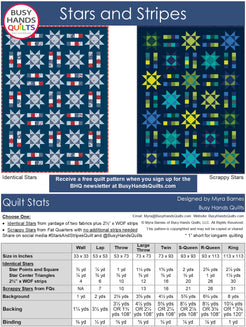 Stars and Stripes Quilt Pattern PDF DOWNLOAD – Busy Hands Quilts