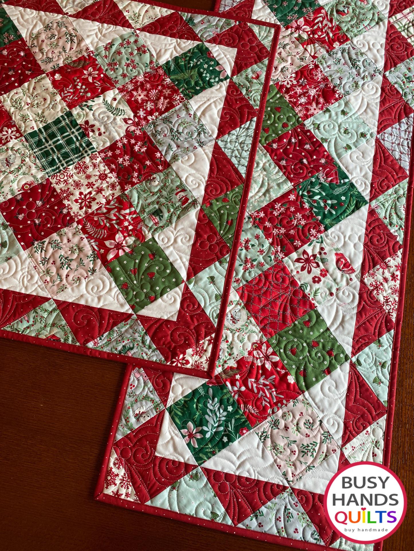 Jolie Table Runner Quilt Kit in Mistletoe and Holly - Makes up to 5 Quilts!