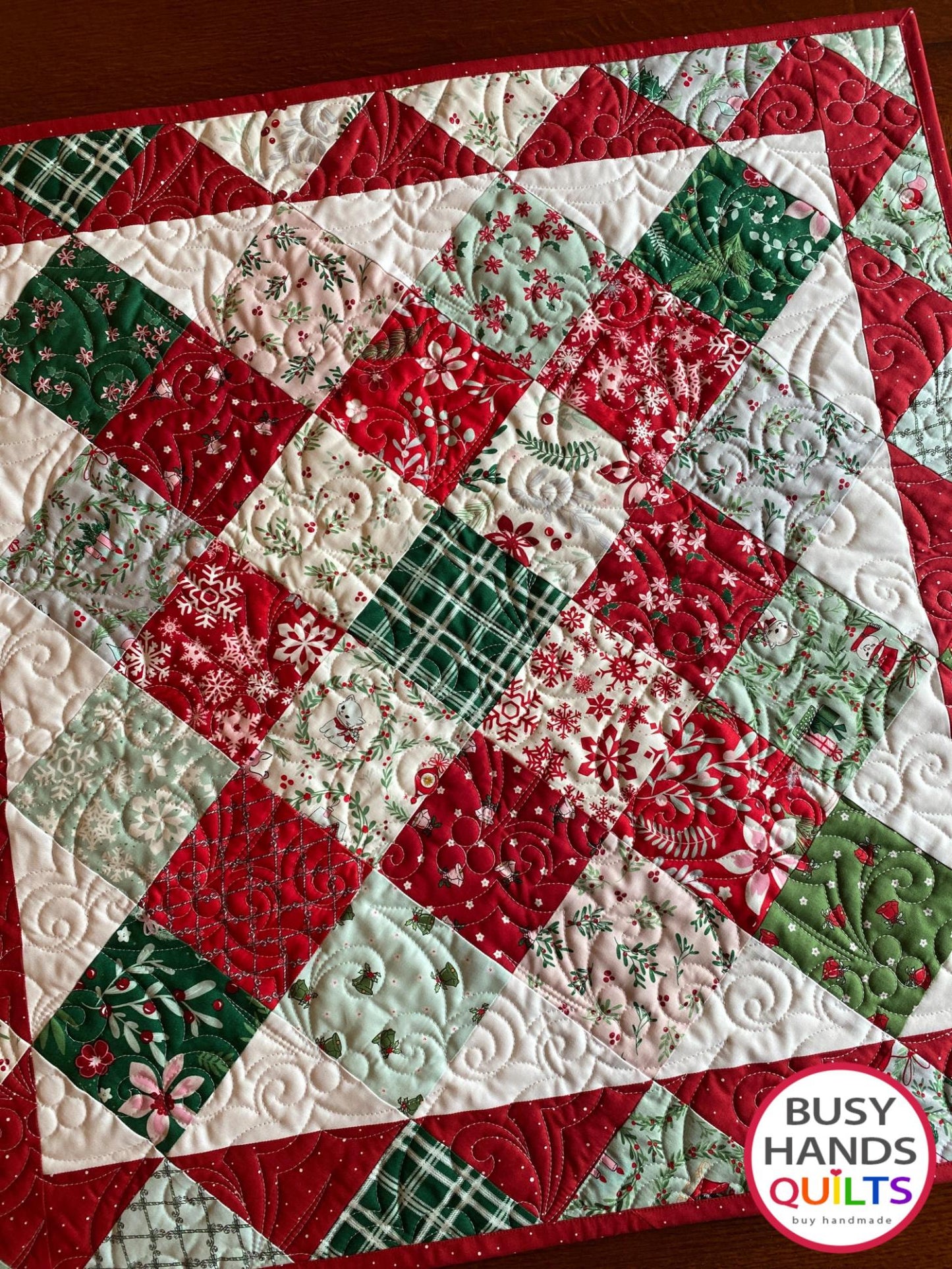 Jolie Table Runner Quilt Kit in Mistletoe and Holly - Makes up to 5 Quilts!