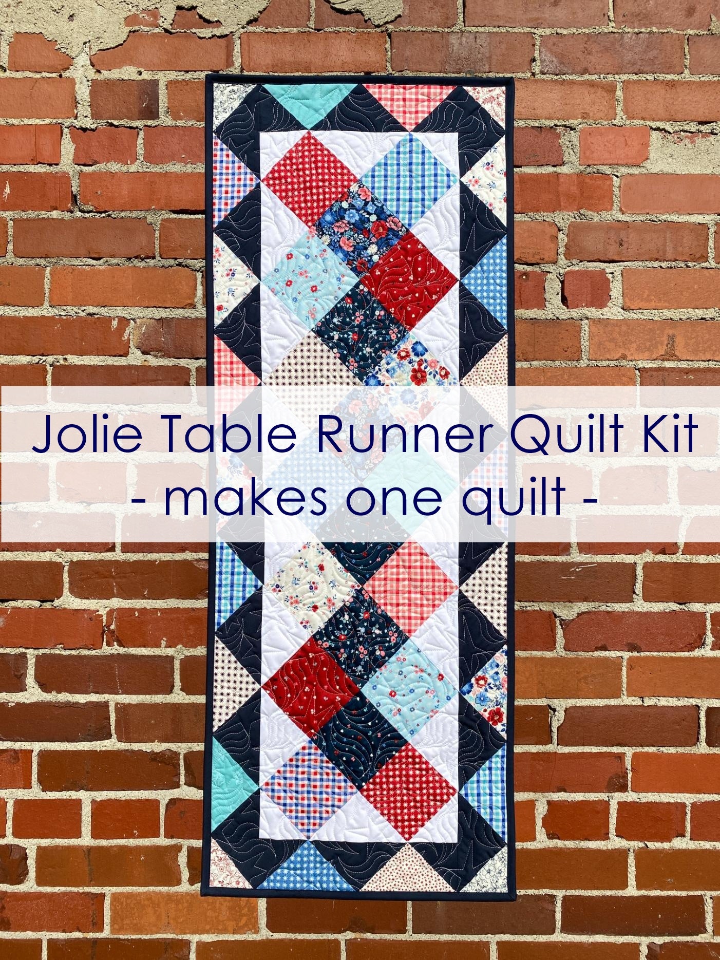 Jolie Table Runner Quilt Kit in Star Spangled Beauty - Makes 1 Quilt