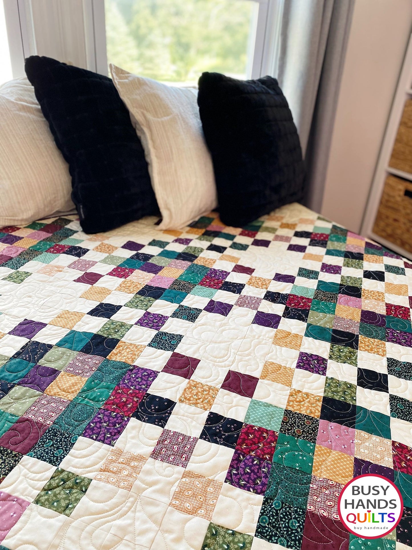 Handmade Picnic Plaid Wall Hanging or Table Topper Quilt in Emmas Dry Goods