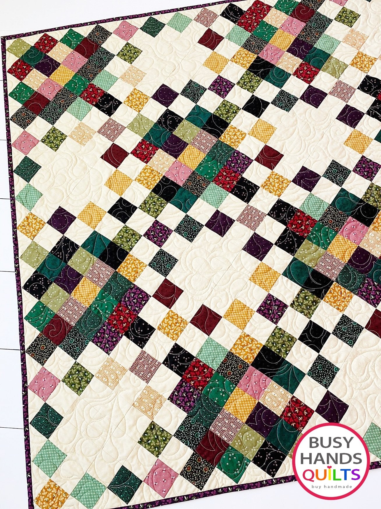 Handmade Picnic Plaid Wall Hanging or Table Topper Quilt in Emmas Dry Goods