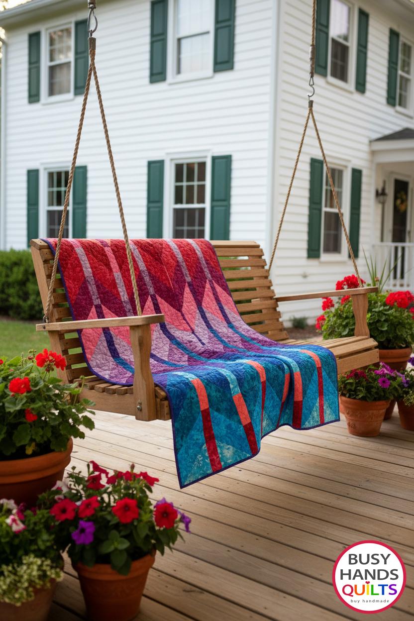 Ombre Mountains Quilt Kit Makes THROW or TWIN size