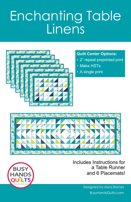 Enchanting Table Linens Quilt Pattern PRINTED