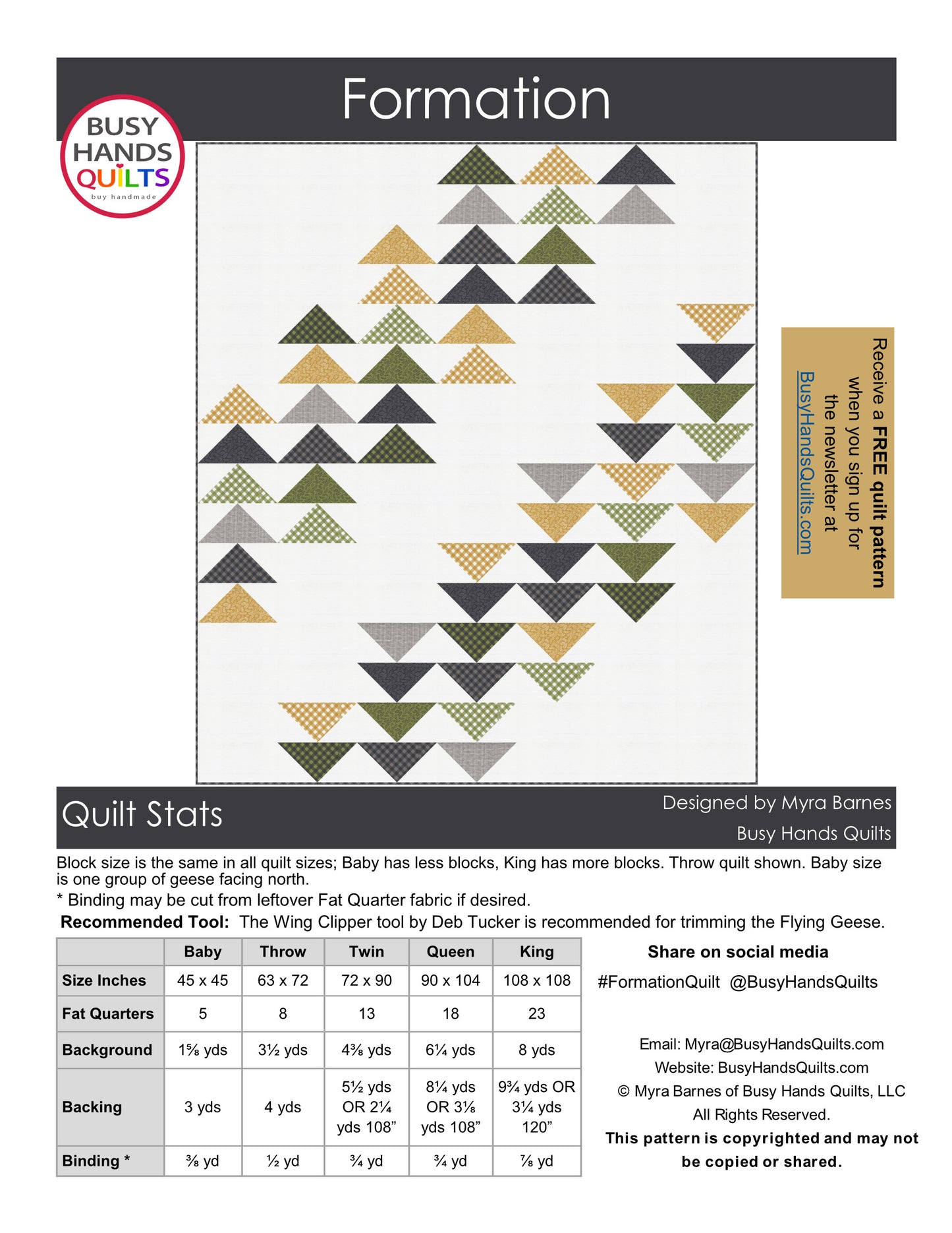 Formation Quilt Pattern PDF DOWNLOAD