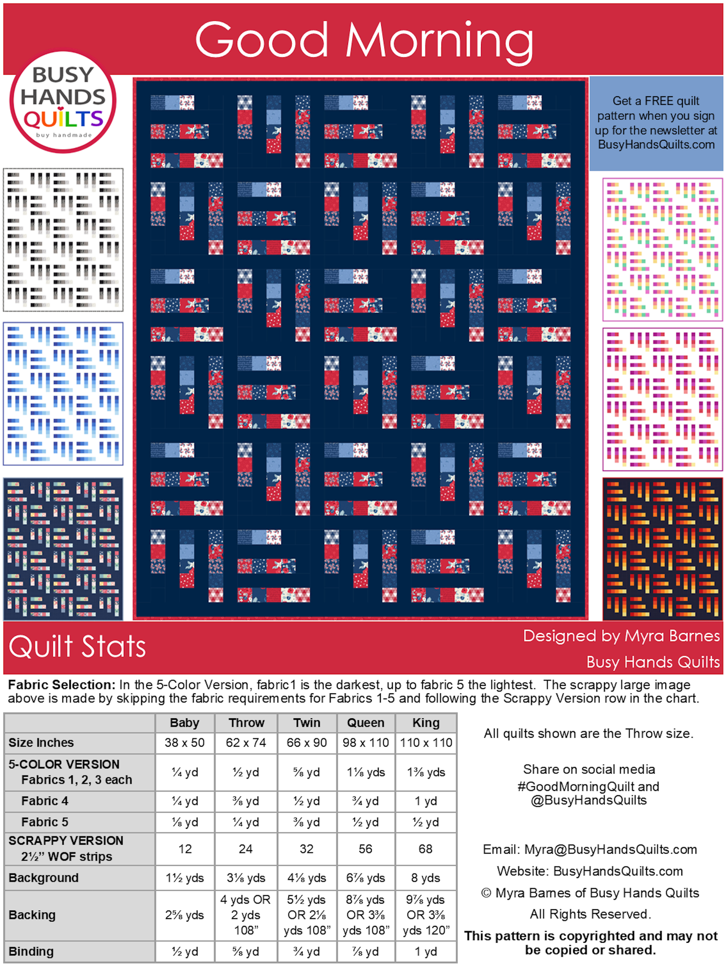 Good Morning Quilt Pattern PDF DOWNLOAD