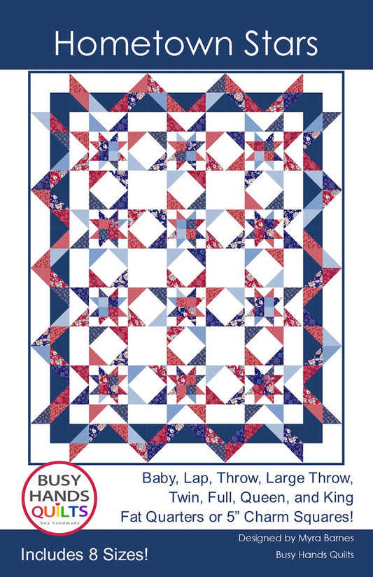 Hometown Stars Quilt Pattern PRINTED