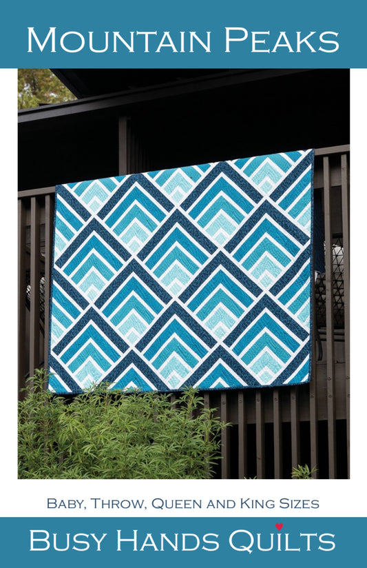 Mountain Peaks Quilt Pattern PRINTED