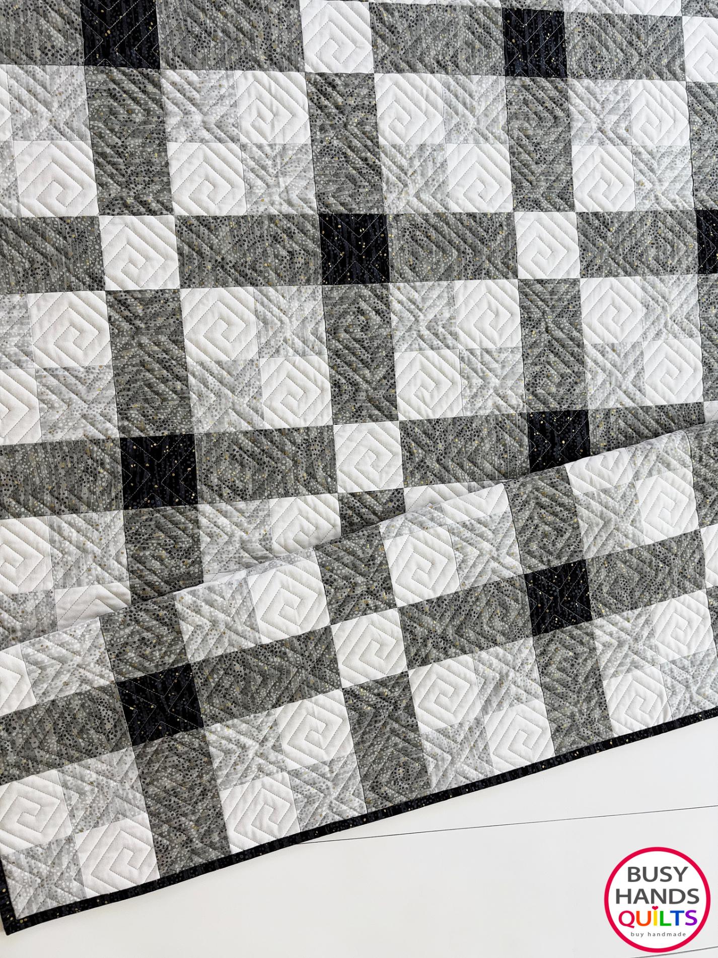 Handmade Crisscross Baby Quilt in Dewdrop