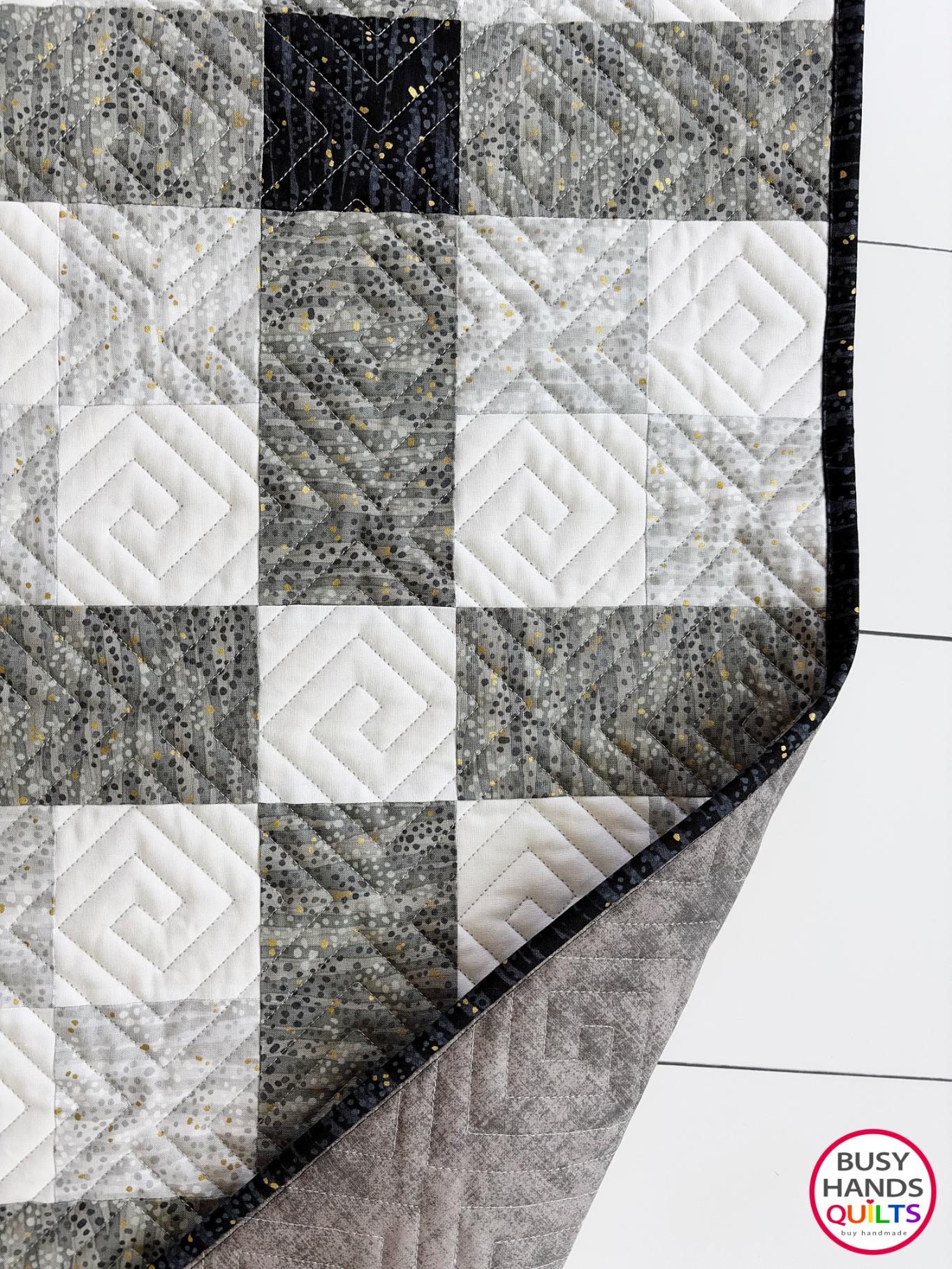 Handmade Crisscross Baby Quilt in Dewdrop