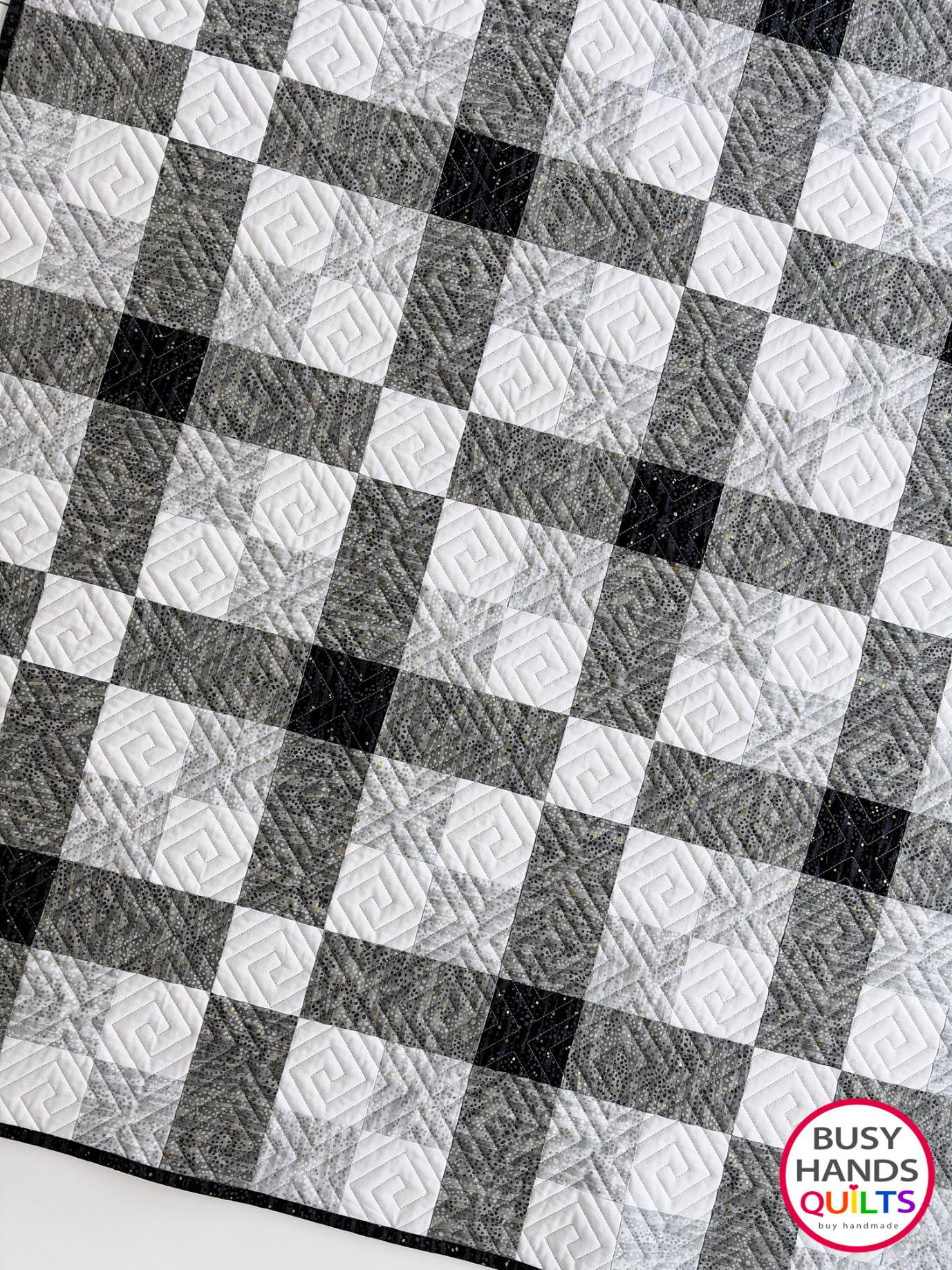 Handmade Crisscross Baby Quilt in Dewdrop