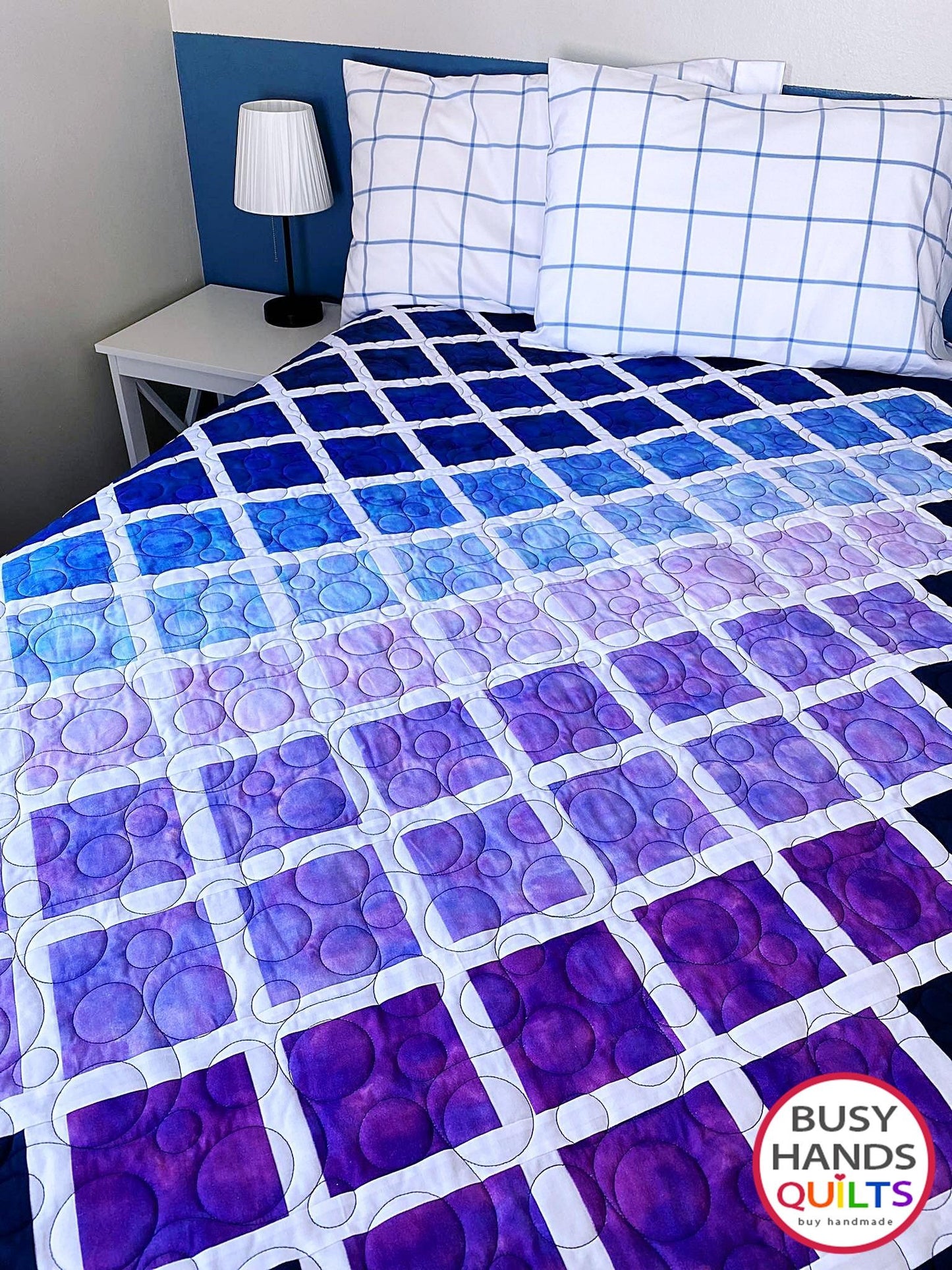 Handmade Gradient Lap Quilt in Watercolors