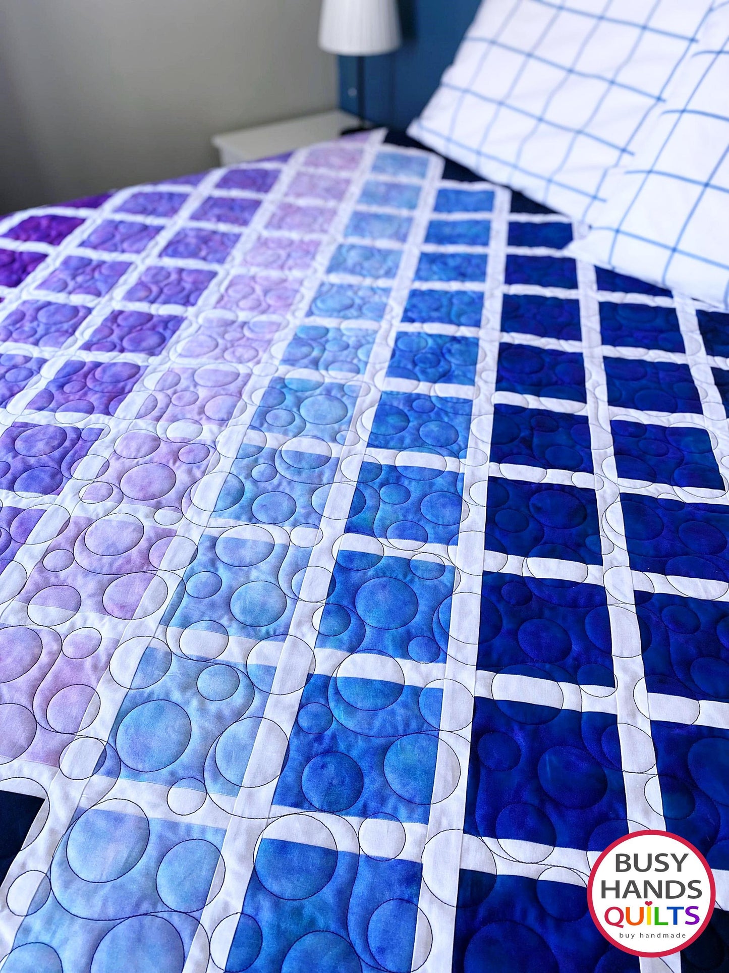 Handmade Gradient Lap Quilt in Watercolors