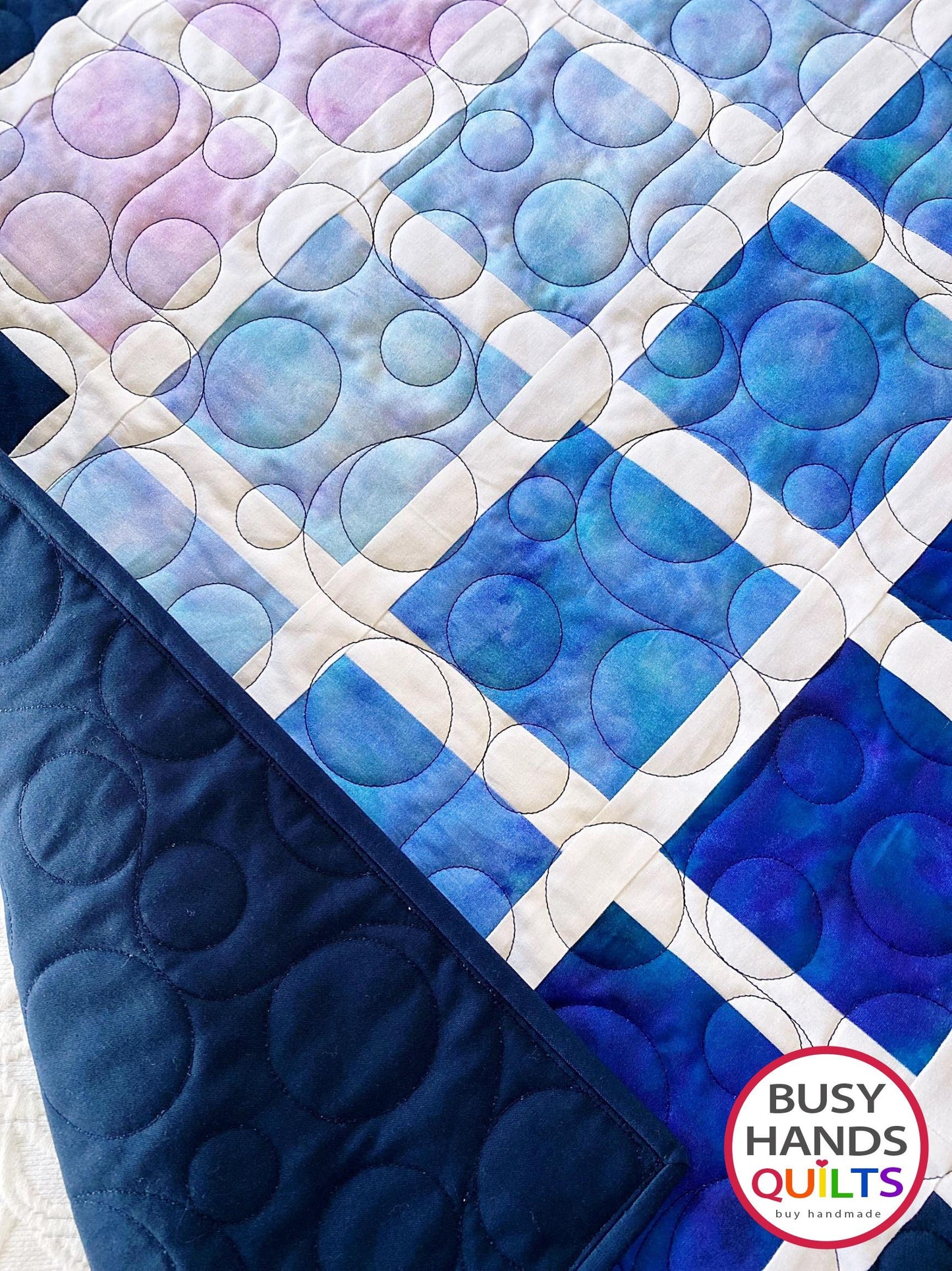 Handmade Gradient Lap Quilt in Watercolors