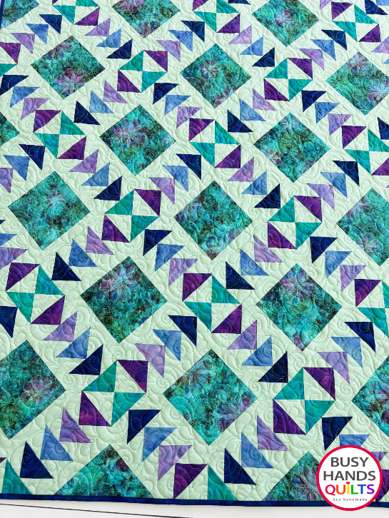 Handmade Harmony Throw Quilt in Color Stories