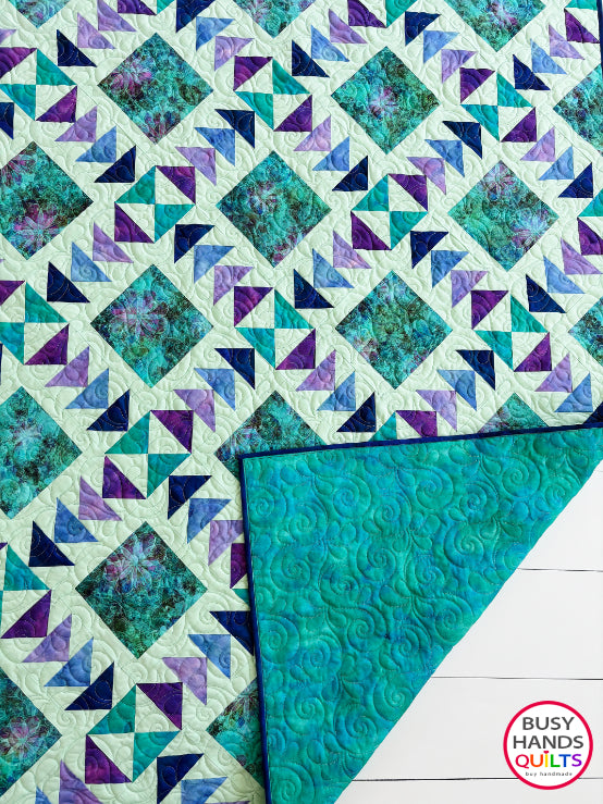 Handmade Harmony Throw Quilt in Color Stories