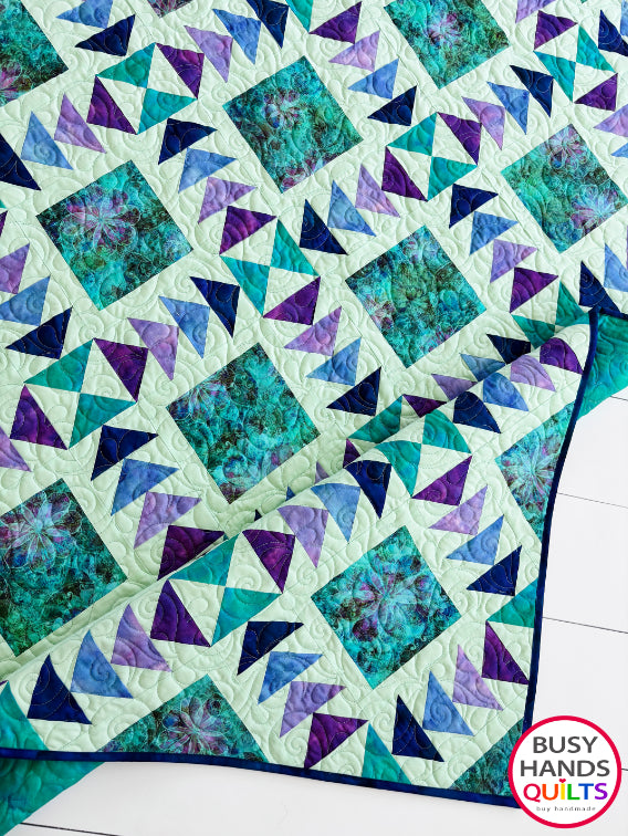 Handmade Harmony Throw Quilt in Color Stories