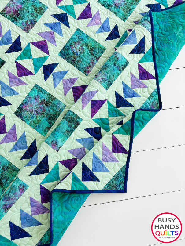 Handmade Harmony Throw Quilt in Color Stories