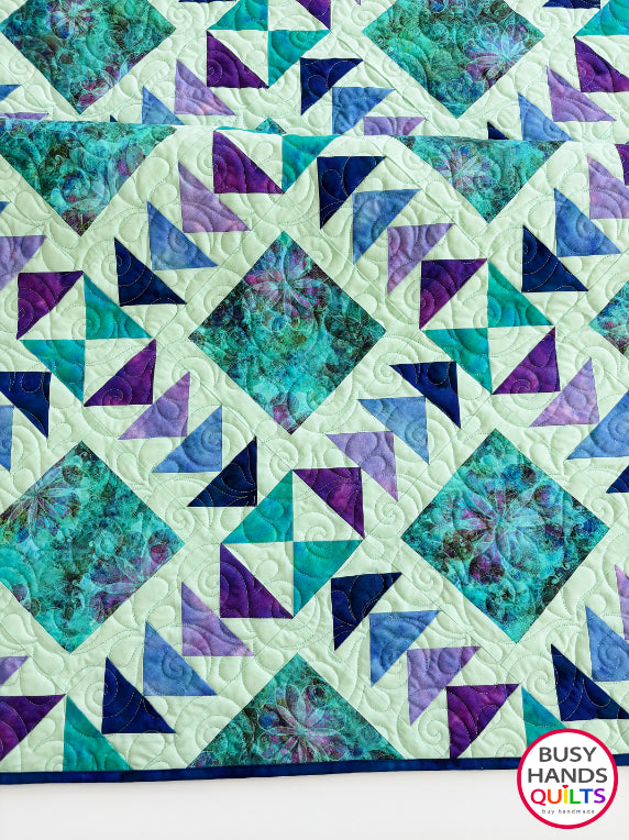 Handmade Harmony Throw Quilt in Color Stories