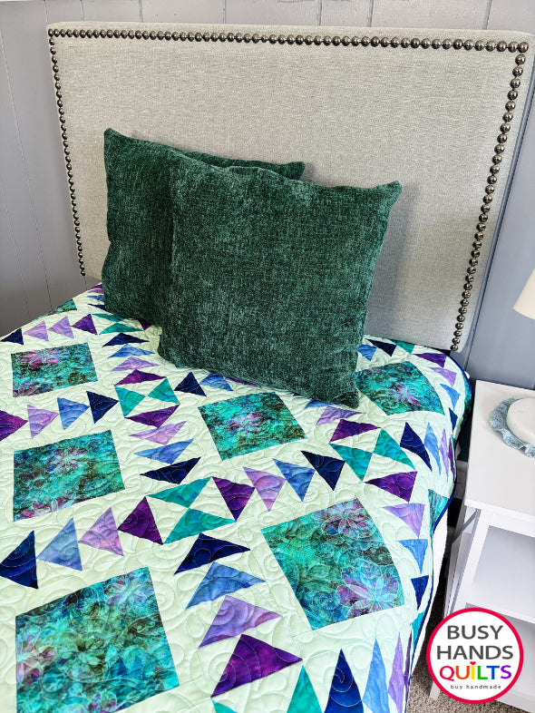 Handmade Harmony Throw Quilt in Color Stories