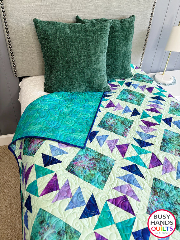 Handmade Harmony Throw Quilt in Color Stories