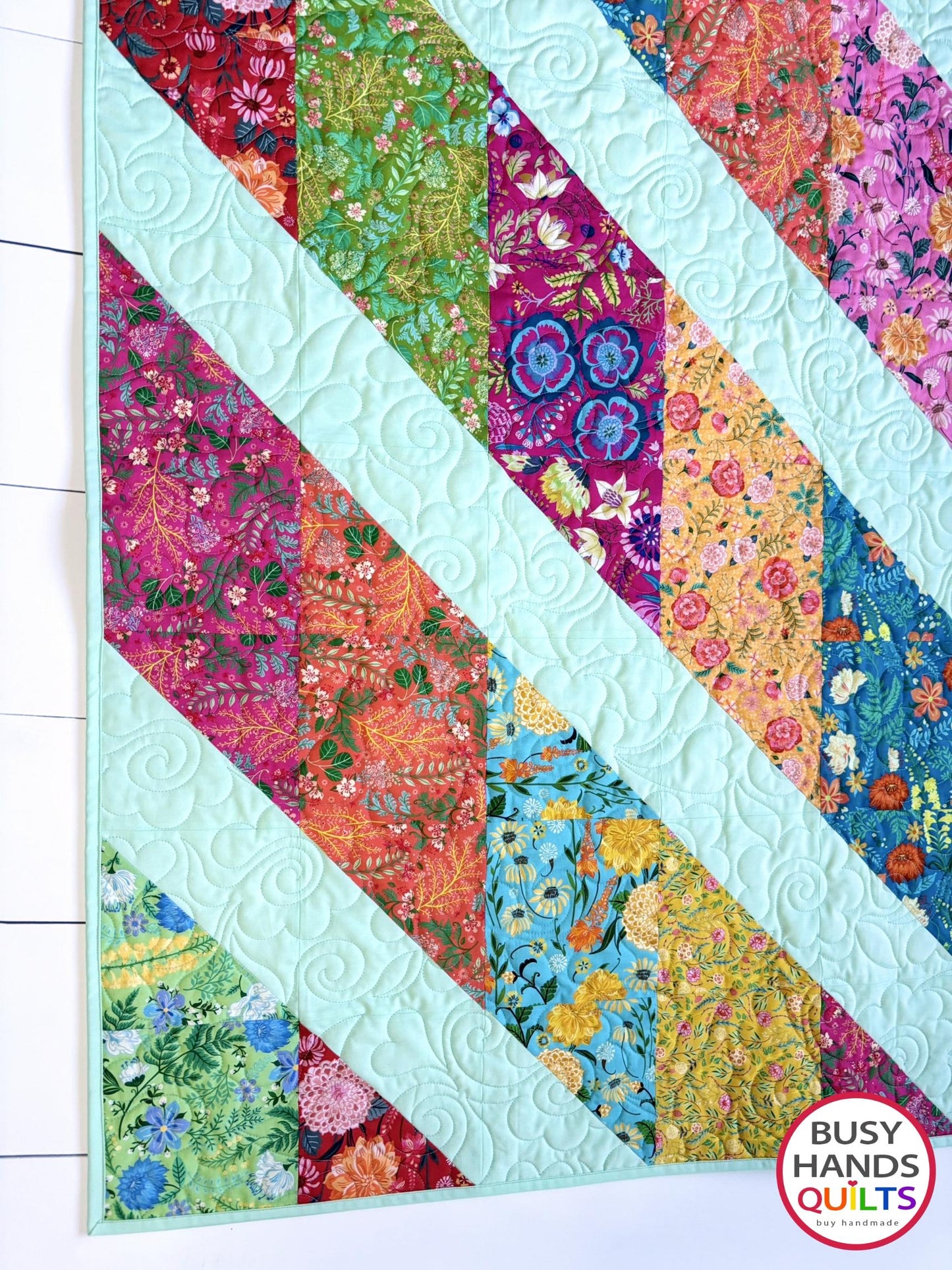 Handmade Journey Lap Quilt in Faraway Florals