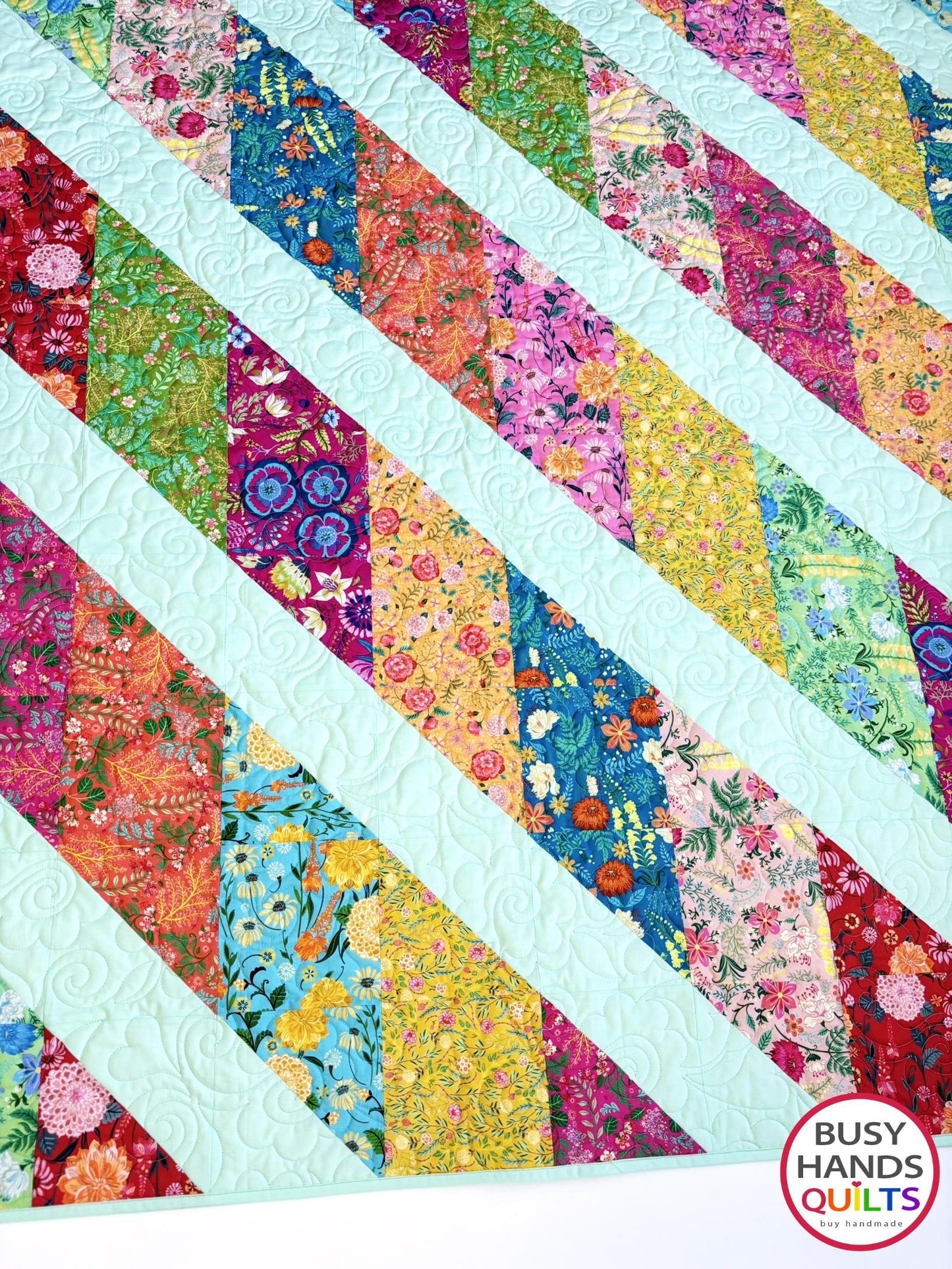 Handmade Journey Lap Quilt in Faraway Florals