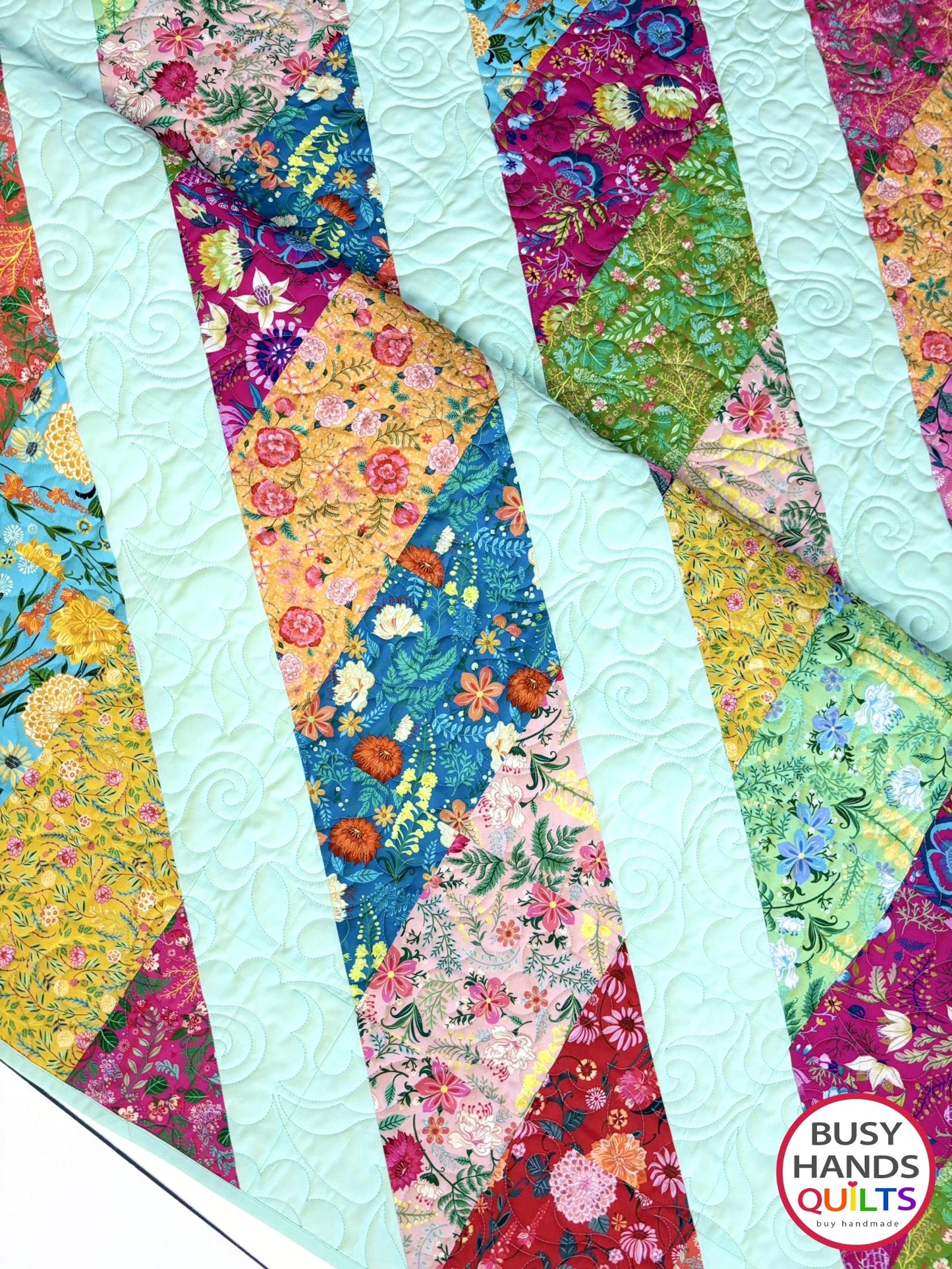 Handmade Journey Lap Quilt in Faraway Florals