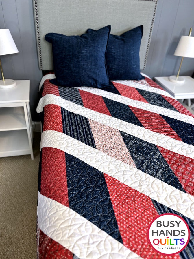 Handmade Journey Throw Quilt in Hudson