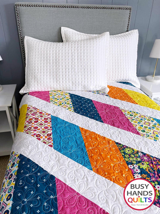 Handmade Journey Lap Quilt in Mini Fab