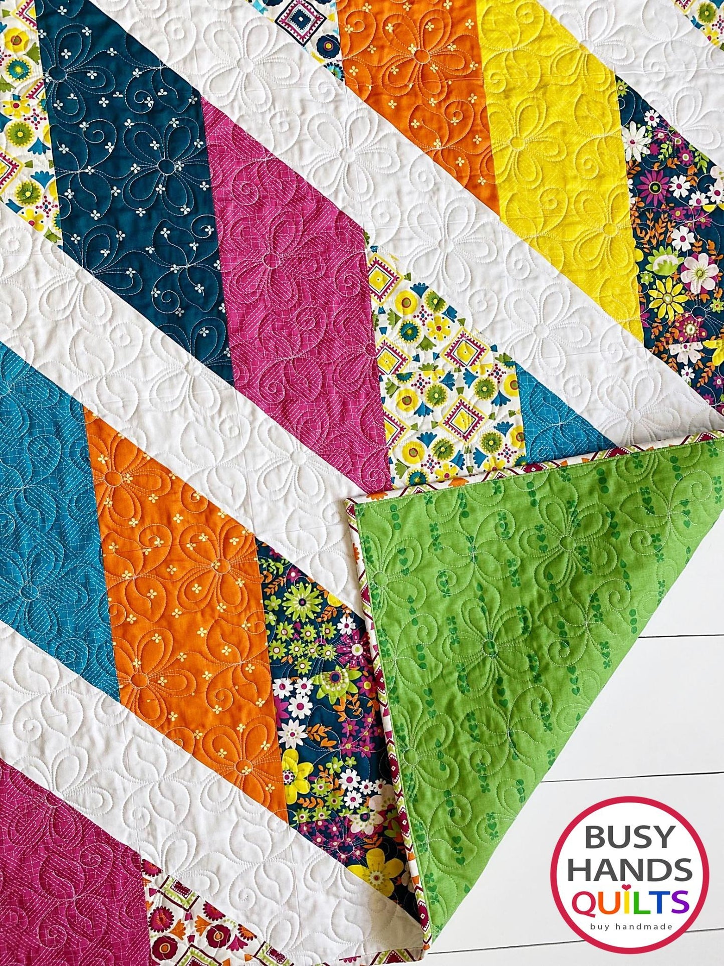 Handmade Journey Lap Quilt in Mini Fab