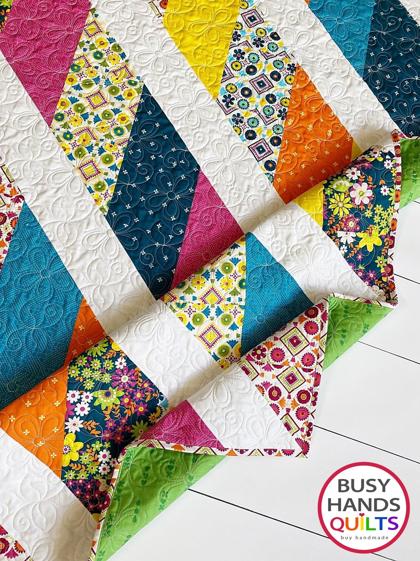 Handmade Journey Lap Quilt in Mini Fab